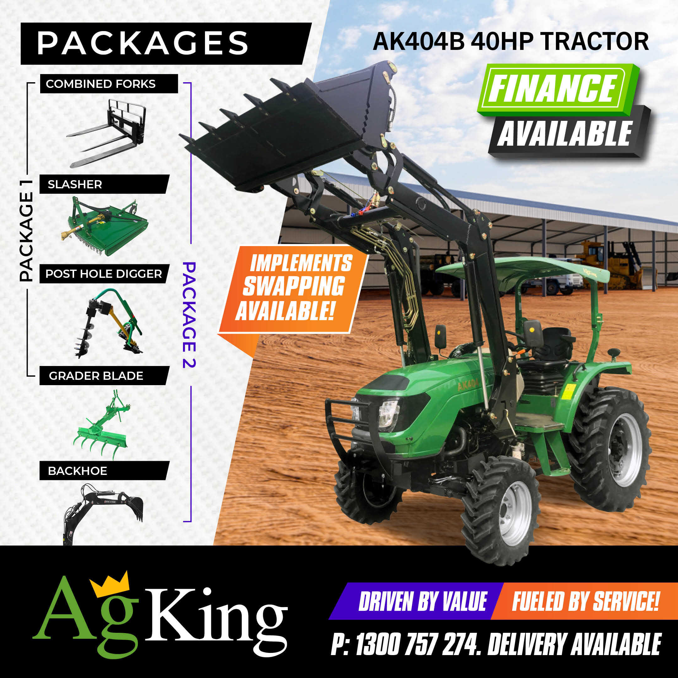 40hp tractor package 40hp Tractor AK404BP tractors for sale at AgKing