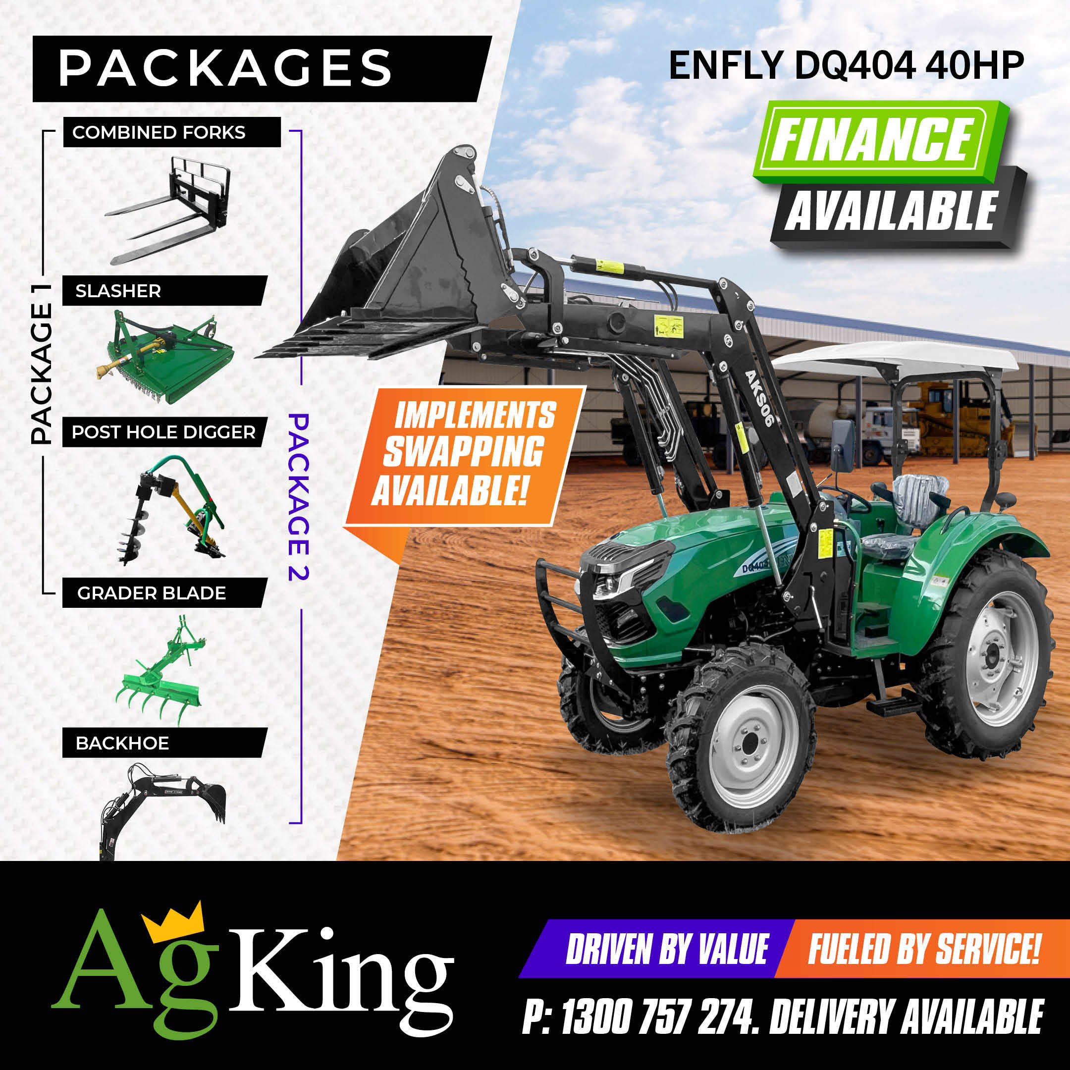 40hp Tractor Enfly DQ404PD tractors for sale at AgKing